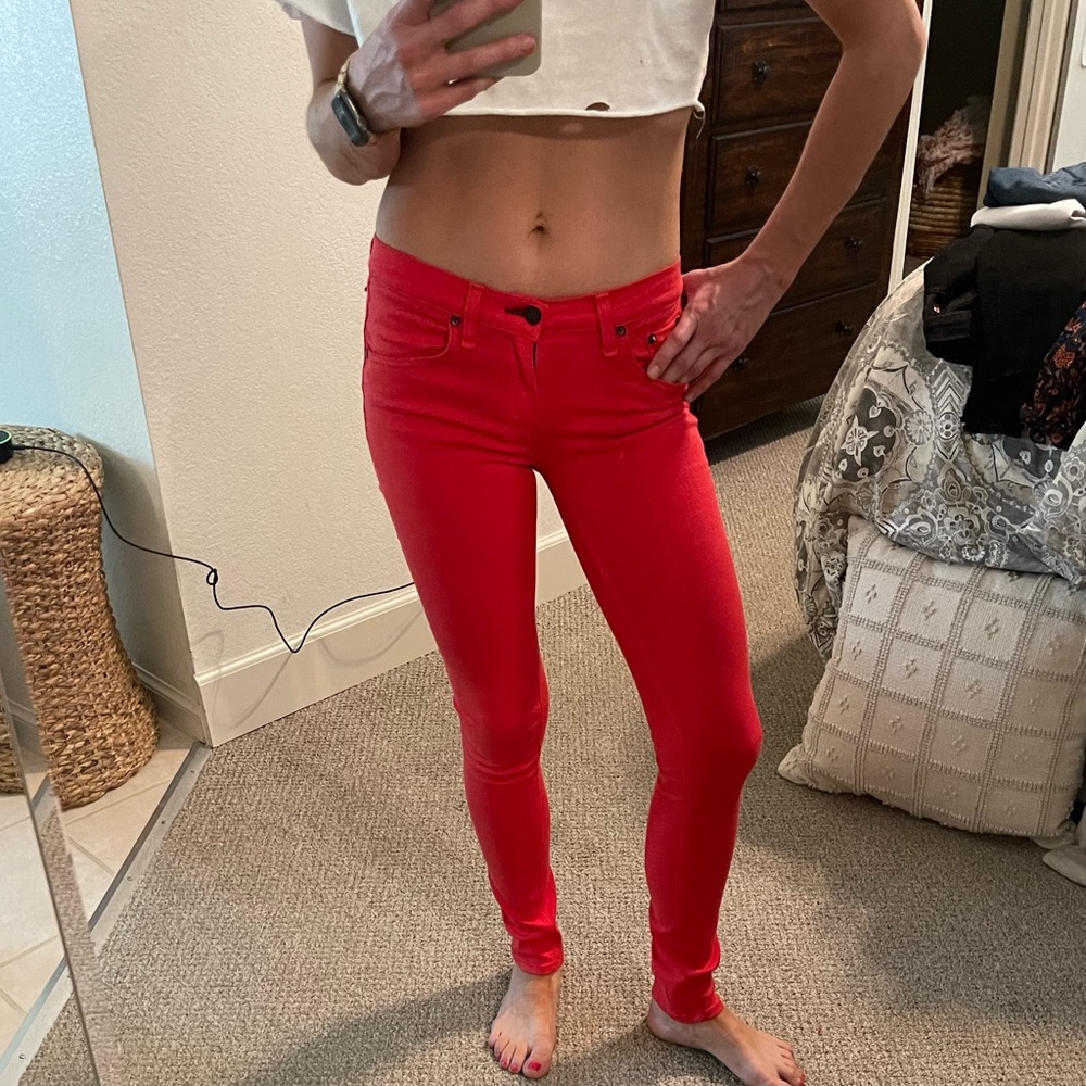 Rag & Bone Red Skinny Jeans